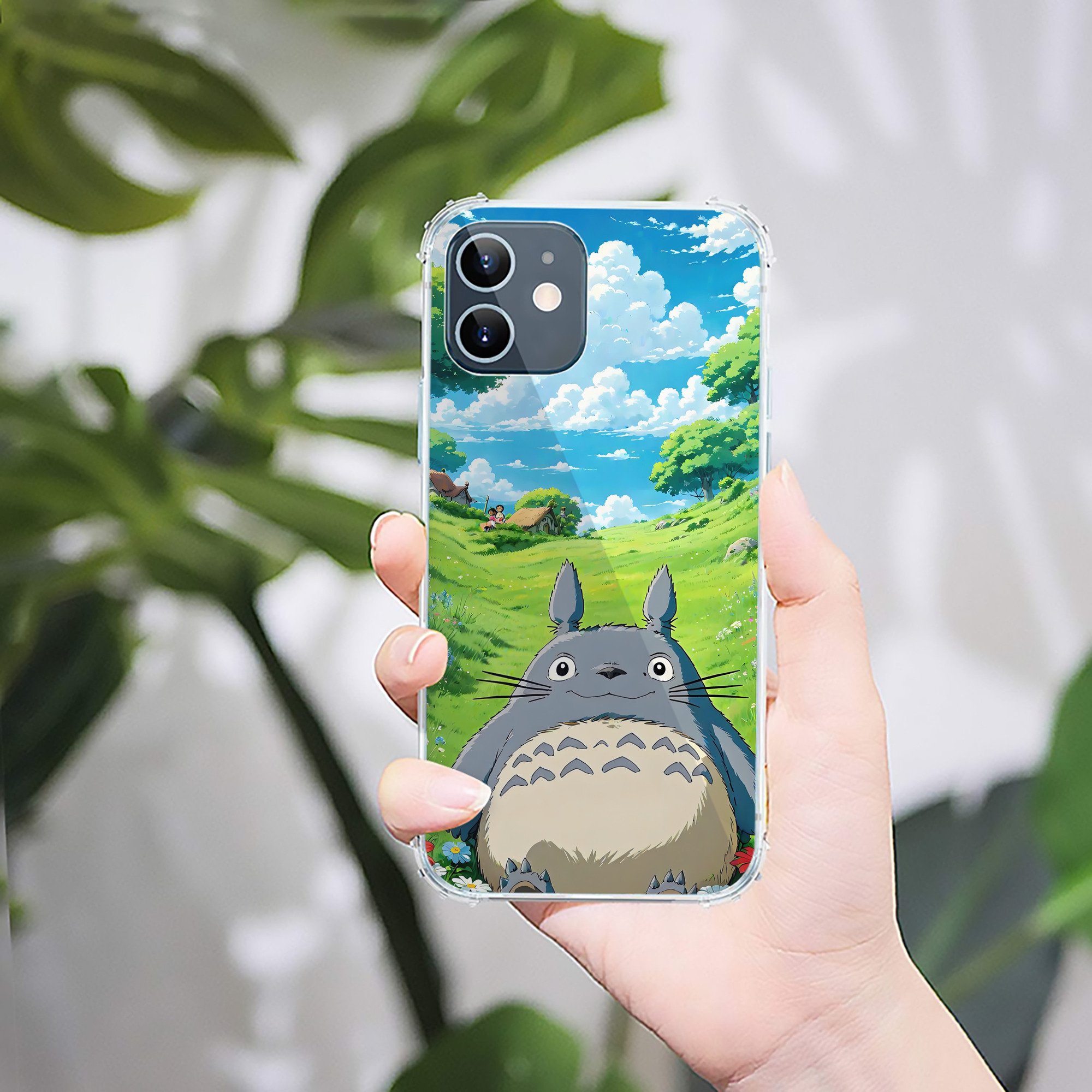 （画像用） となりのトトロ 草壁メイ 草壁サツキ My Neighbor Totoro Satsuki Kusakabe Mei Kusakabe 【iPhone 12シリーズ対応】透明スマホケース（クリアソフトケース）